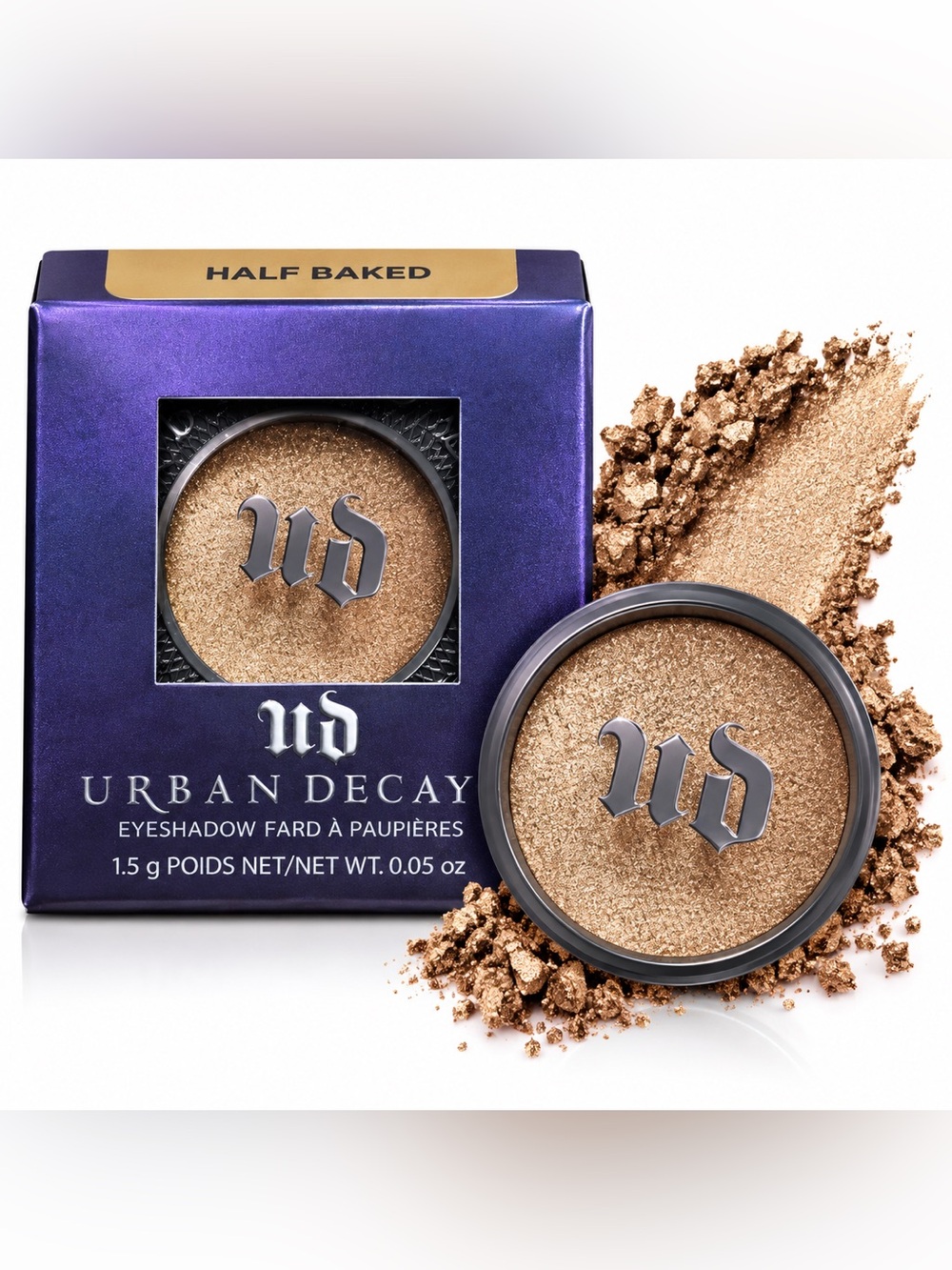 Urban Decay Half Baked Eyeshadow 1.5g Golden Bronze NIB Discontinued
